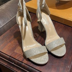 Michael by Michael Shannon gold straps heels, size 6. Never worn